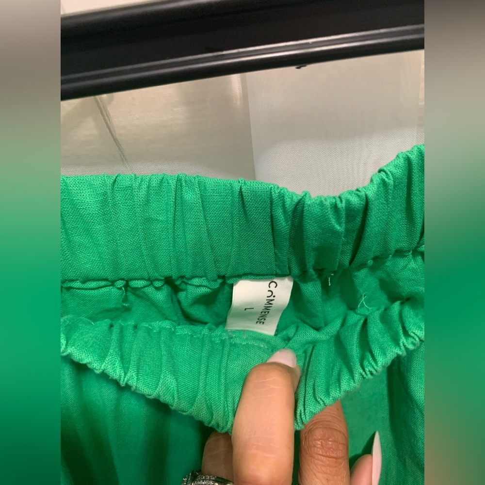 Commense Oversized Linen Tied Two Piece Pants Set - Picture 8 of 11